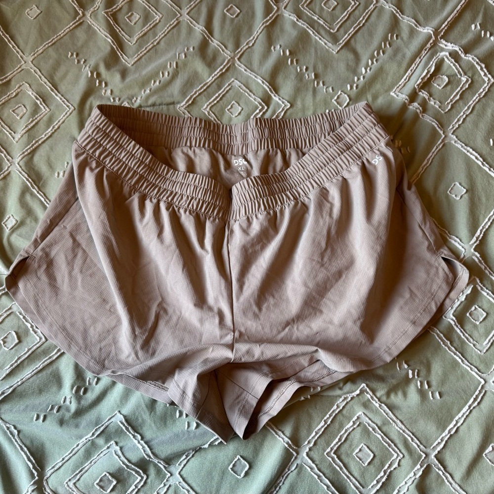 DSG Women's Taupe Athletic Shorts with Elastic Waistband
